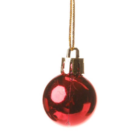 Шар Т555-3 9шт 3см(глянец/матов/блестки) Красный (400)