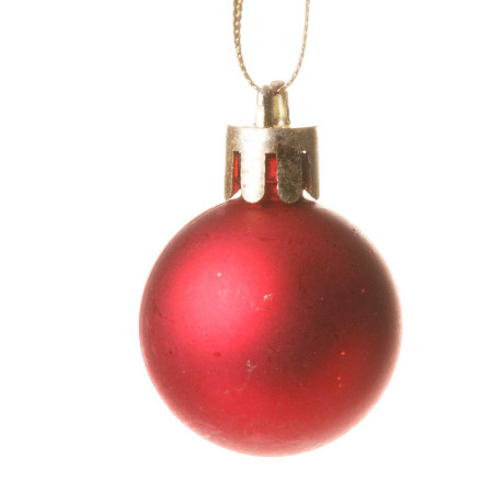 Шар Т555-3 9шт 3см(глянец/матов/блестки) Красный (400)