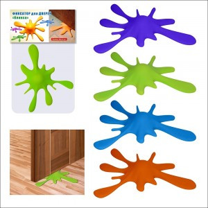 Фиксатор (стопор) д/дверей "Клякса" микс RC45-3 Мультидом