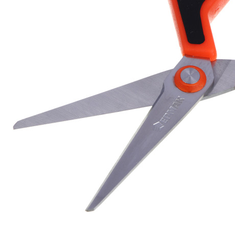 ЕРМАК Ножницы универсальные 12,5см, лезвия 3CR13, рукоятка ABS+TPR, защитный футляр, блистер