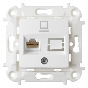 Bylectrica Мастер мех. роз. СУ комп. RJ-45, белый (корп. ABS) РК18-6011