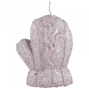 Свеча "Варежка" розовая (лак) Волшебная страна