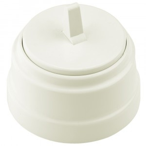 Bylectrica РЕТРО выкл. тумблерный 1 кл. ОУ (корп. ABS-пластик) (10А), БЕЖ. А110-2203 бежевый