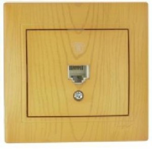 Lezard Мира роз. телеф. СУ 1 мест. ольха (RJ11) (корпус PC) 701-0701-137