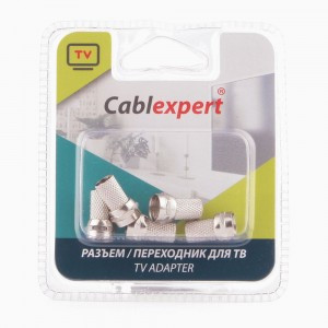 Штекер F RG6 Cablexpert, BL5, цена за блистер, SPL6-01, 17537