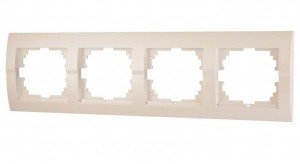 Lezard DERIY рамка 4 мест. горизонт. перламутр
