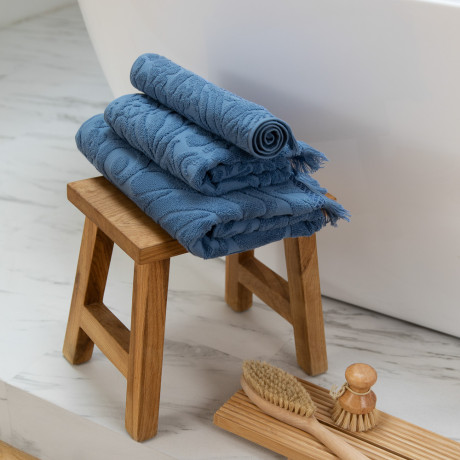 PROVANCE Шанталь Комплект полотенец махровых жаккард, 100% хл., 30х50, 50х90, 70х130, 430г/м, синий