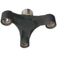 "Ecola переходник с цоколя E40 на 3хE27 Широкий Черный A8T37BEAY