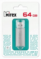 Флэш-диск USB 64 ГБ  Mirex UNIT SILVER 64GB (ecopack)
