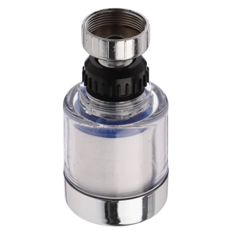 Аэратор-насадка для смесителя, с фильтром, пластик, прозрачный/хром