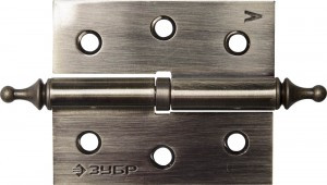 Петля дверная разъемная ЗУБР "ЭКСПЕРТ", 1 подшипник, цвет ст. латунь (AB), левая, с крепежом, 75х63х