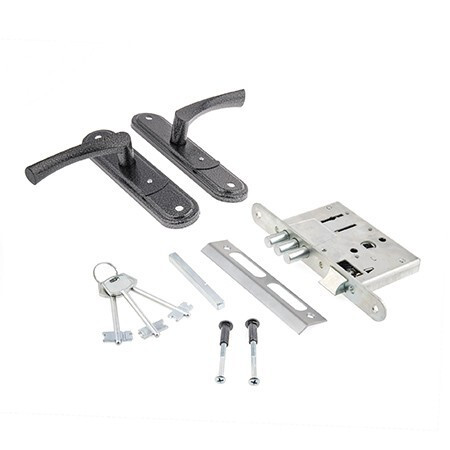 Замок врез ЗВ9-4-2 Зенит (серебро) сувальдный с ручками \15