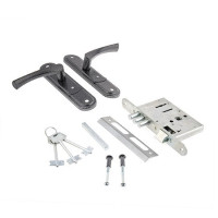 Замок врез ЗВ9-4-2 Зенит (серебро) сувальдный с ручками \15