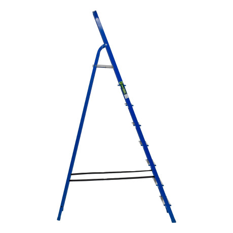 Стремянка, 8 ступеней, стальной профиль, алюминиевые ступени Сибртех