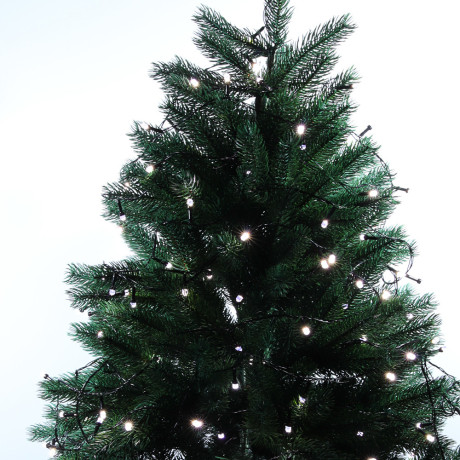 СНОУ БУМ Гирлянда эл. вьюн катушка 50м, 500LED, белый, 8 режимов, ПВХ черный, 220В