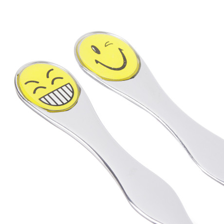 Набор столовых приборов детский 2 пр. "Смайлики", нерж.сталь, 12 дизайнов