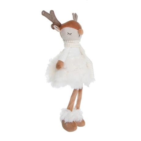 СНОУ БУМ Фигура декоративная "Олененок" 21+20 см, полиэстер