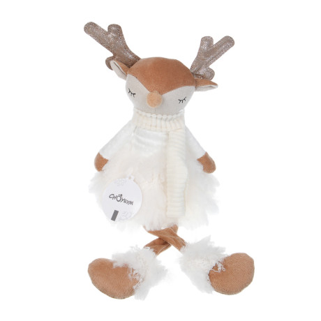 СНОУ БУМ Фигура декоративная "Олененок" 21+20 см, полиэстер