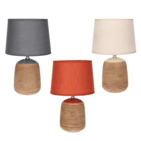 FORZA Лампа настольная, E27, 30см, 60Вт, керамика, текстиль, 3 цвета