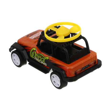 ИГРОЛЕНД Внедорожник инерционный с волчками, металл, 15х11,1х9 см, 4 дизайна