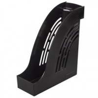 Лоток вертикальный для бумаг BRAUBERG &quot;Office&quot;, 255х95х290 мм, черный, 237228