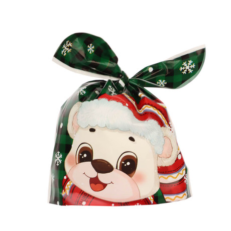 Набор подарочных мешков 20шт, 5 дизайнов, 13,5x22 см, пластик, арт.1