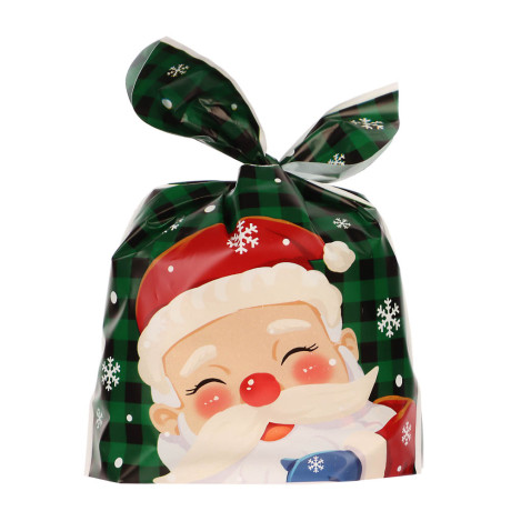 Набор подарочных мешков 20шт, 5 дизайнов, 13,5x22 см, пластик, арт.1