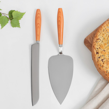 Набор для торта лопатка 26см + нож 28см, нерж.сталь