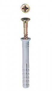 Дюбель-гвоздь ЗУБР "МАСТЕР" полипропилен., потайный бортик, 6 x 40 мм, 125 шт