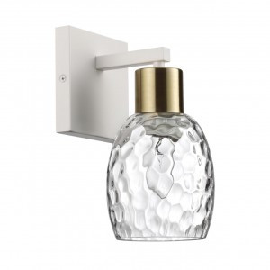 LUMION 6583/1W MODERNI LN25 бел., зол/прозр./мет./стекло Бра E27 40W 220V ICE