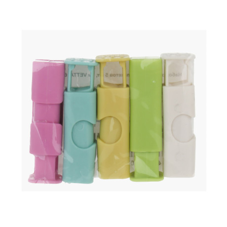 Набор зажимов для пакетов тм VETTA, пластик, 6х1,8 см, 5шт