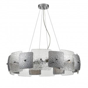 LUMION 6588/8 MODERNI LN25 хром/тонированное стекло, мет./стекло Люстра E14 8x40W 220V LIBERTI