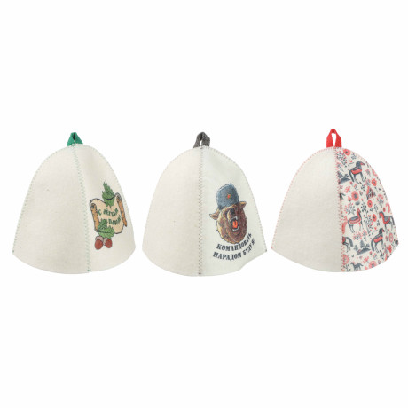Шапка банная с принтом Амонд в асс., войлок