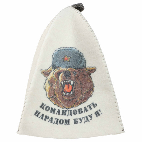Шапка банная с принтом Амонд в асс., войлок
