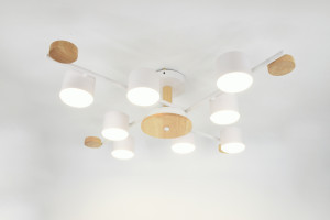 General Люстра 8GX53 50W 745х745х175 230V белый, мет/дер Венто без пульта IP20 662220