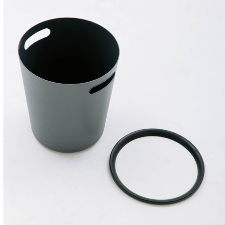 Корзина для мусора 10л Folk, графит, 24х24х28см