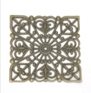 Декоративный элемент &quot;Квадрат&quot; 40*40 мм, бронза