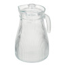 MILLIMI Кувшин для воды 1.2 л, стекло, крышка пластик, рифленый