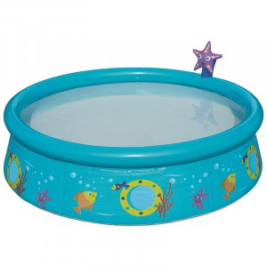 Бассейн с надувным бортом детский с брызгалкой 152*38 см, 477 л, Bestway 57326 арт.4862