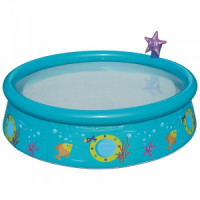 Бассейн с надувным бортом детский с брызгалкой 152*38 см, 477 л, Bestway 57326 арт.4862