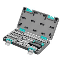 Набор инструментов, 1/4&quot;, CrV, пластиковый кейс 29 предметов Stels