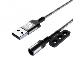 BY Кабель для зарядки Магнитный 3 в 1, iP/Micro USB/Type-C, 1м, 2.1А, серый
