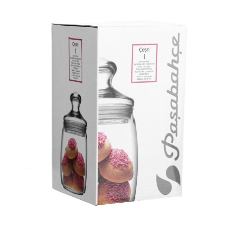 PASABAHCE Чешни Банка с крышкой 920мл, стекло, инд. упаковка, 97560B