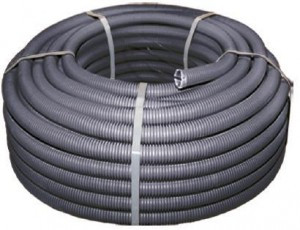 EKF Труба гофр.ПНД с зондом d20мм (бухта 100м, цена за 1м) черная Plast tpnd-20