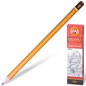Карандаш ч/гр KOH-I-NOOR 1500, 1шт., HB, без резинки, корпус желтый, заточ. 180492