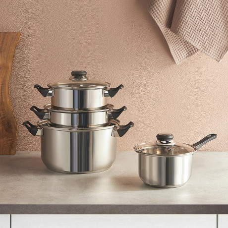 Стрейтон Кастрюля 24х13,5см, 4,9л, со стекл. крышкой