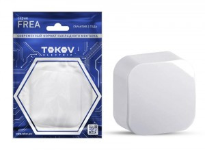 TOKOV ELECTRIC выкл. ОУ 1 кл. 10А IP20, АБС-пластик, бел. Frea TKE-FR-V1-C01