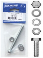 Болт с гайкой и шайбами 12*100 (1 шт BL) (цена за шт) НАКРЕПКО 108946