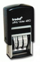 Датер-мини месяц буквами, оттиск 20*4мм синий, TRODAT 4810, корпус черный