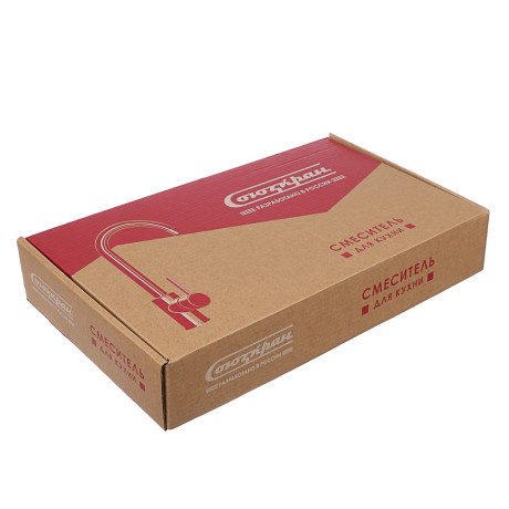 СоюзКран Смеситель для кухни, поворотный излив, кер. картридж 35мм, бежевый, нерж. сталь, SS01-R132